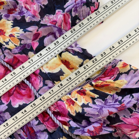 Sundance Dress Womens XL Fields of Beauty Purple Floral Indian Cotton Boho - Picture 6 of 9